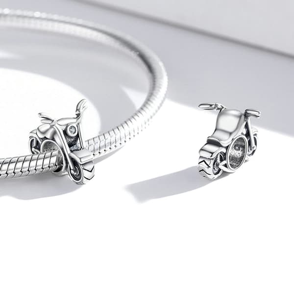 Motor chopper sølv charm modulær perle sølv 925