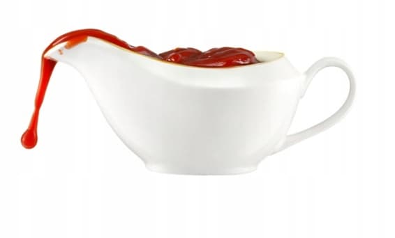 Hvid porcelænssauceskål 400 ml
