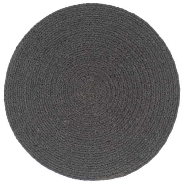 vidaXL bordskånere, 6 stk., ensfarvede, mørkegrå, 38 cm, runde
