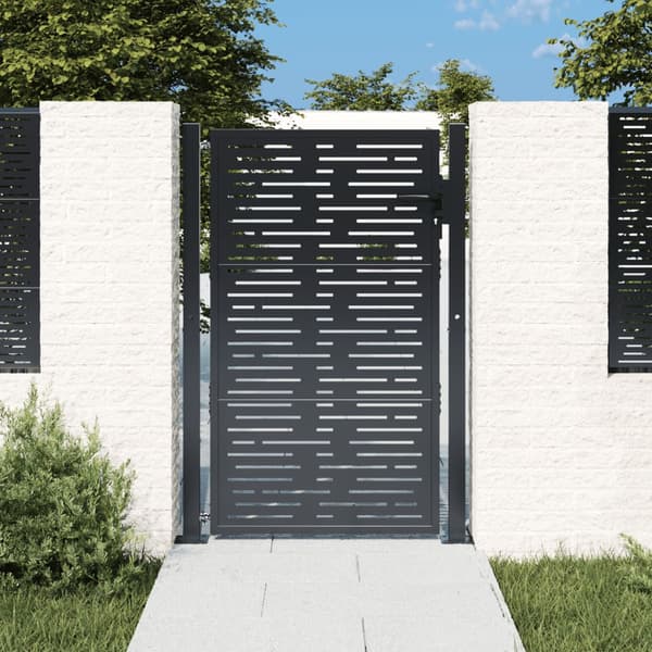 vidaXL havelåge, antracit, 105x130 cm, stål, rektangulær