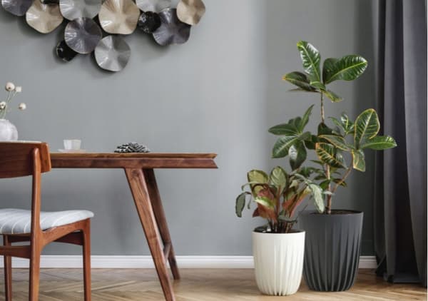 Mira Eco sort plastik urtepotte med indsats, 25 cm