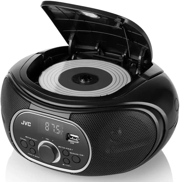 JVC Ghettoblaster Radio CD USB LCD-skærm MP3 AUX FM JVC RD-E221B
