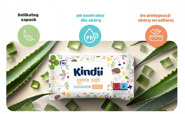 HH Kindii Extra Soft Aloe servetter BOX 12x60