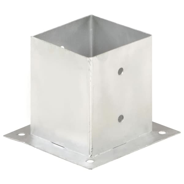 vidaXL Stolpsocklar, 4 st, galvaniserad metall, 121 mm