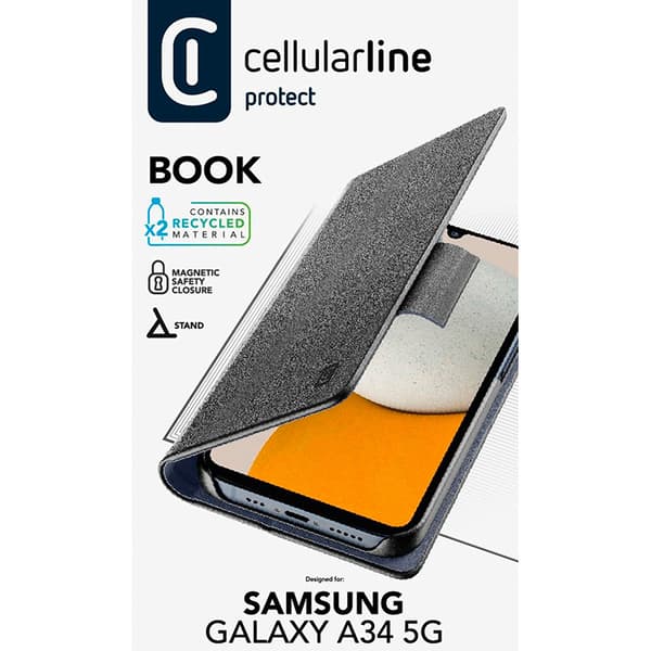 Cellularline Book Cover - Samsung Galaxy A34 5G Cover (Sort)