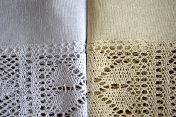 Beige Gardin 50/70 Hæklet Blonde