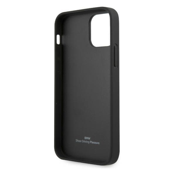 BMW BMHCP12LRSWPK iPhone 12 Pro Max 6.7 sort hårdt cover i læder med perforering