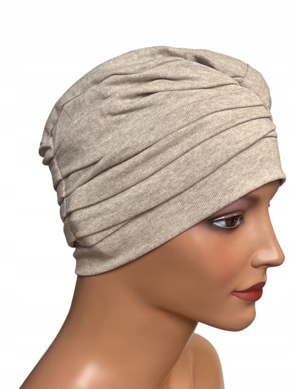 ELA dameturban lys beige isoleret viskosesweater efterår/vinter
