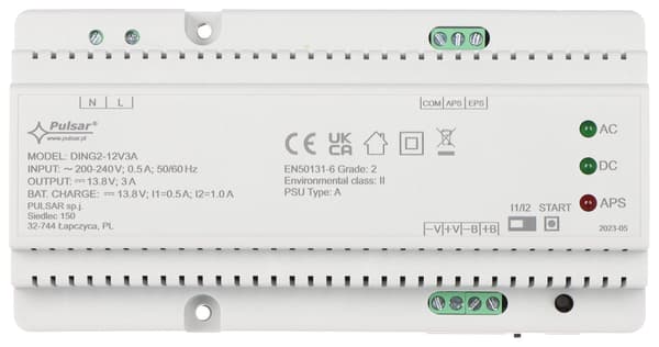 DING2-12V3A PULSAR-SKIFTEBUFFER-STRØMFORSYNING