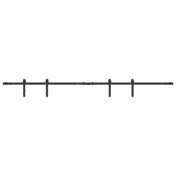 vidaXL Skjutdörrssystem för möbler, 200 cm, kolstål