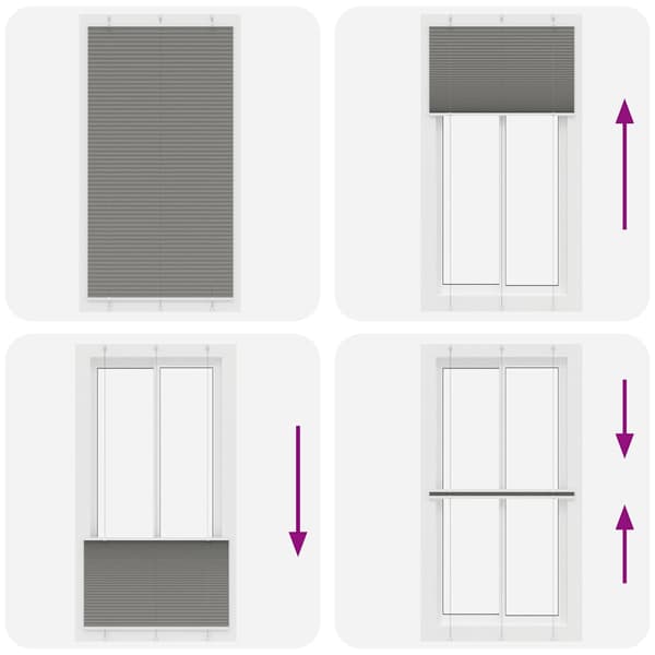 vidaXL Plisserad gardin antracit 110x200cm tygbredd
