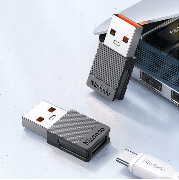 MCDODO ADAPTER USB-A TILL USB-C TILL USB SNABBLADDNING 5A OTG