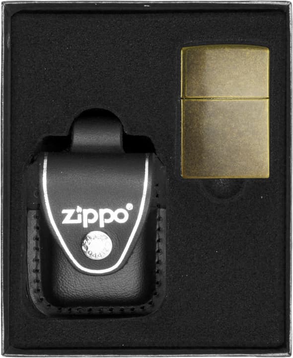 ZIPPO Lighter Antik Messing Gavesæt Nr. 3