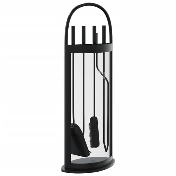 vidaXL 5-delat tillbehörsset för eldstäder 23x15x66 cm stål