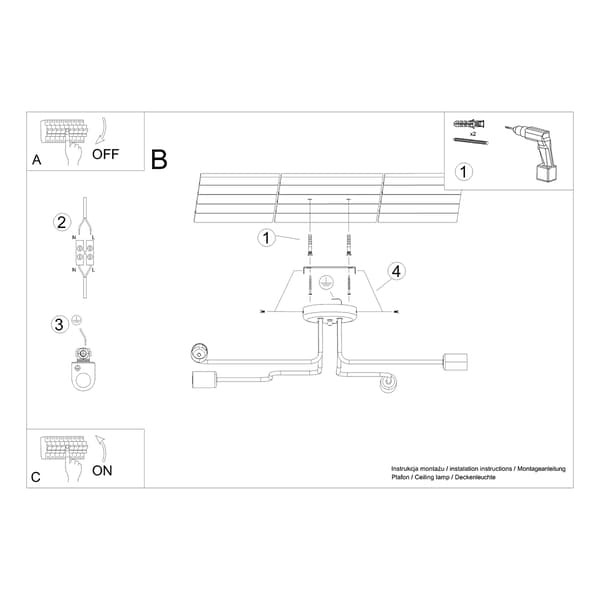 TAKLAMPA VIVID 4 E27 VIT LUMILO 14.249.42