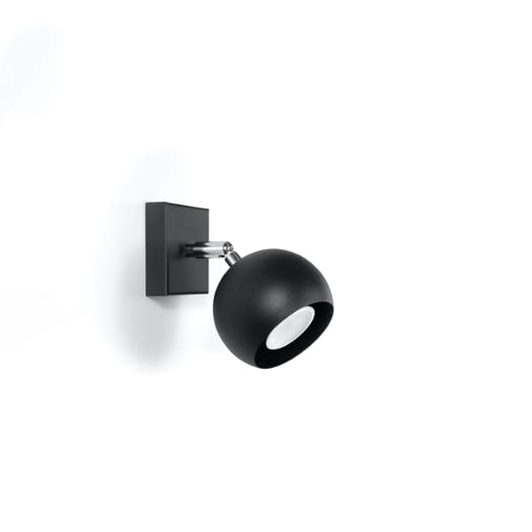 VÆGLAMPE OCULARE 1 GU10 SORT SOLLUX SL.0443