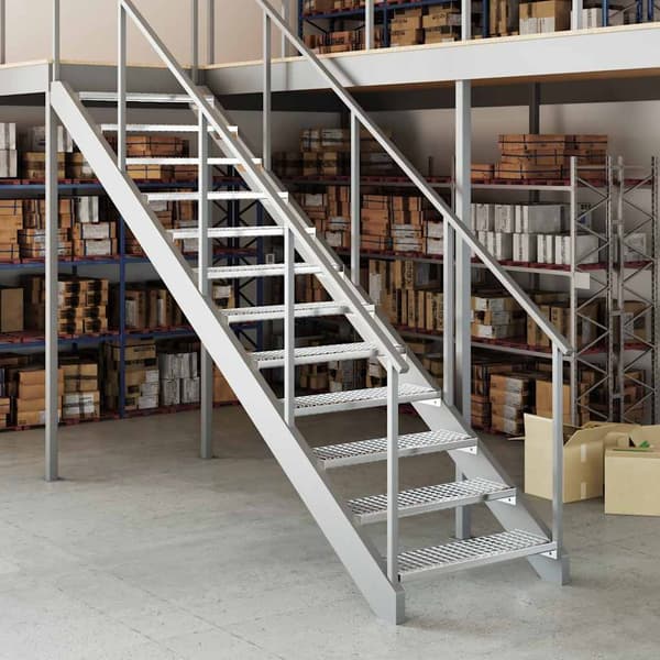 vidaXL trinbræt 80x24x7 cm galvaniseret stål