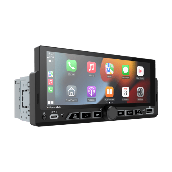 Radio samochodowe Kruger&Matz KM2017 CarPlay/AndroidAto 6,9” USB 1DIN pilot