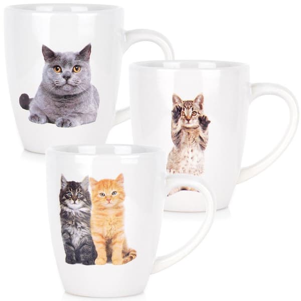 Keramiske kopper katte 220 ml 3 stk.