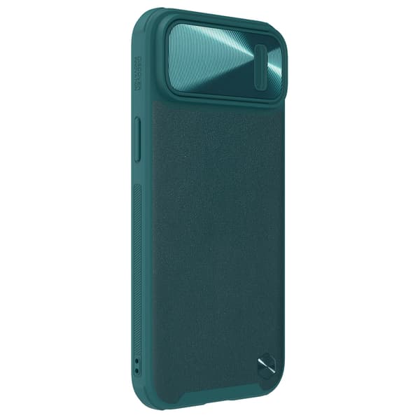 Nillkin CamShield Läderfodral S iPhone 14 Plus Skal med Kameraskydd Grönt
