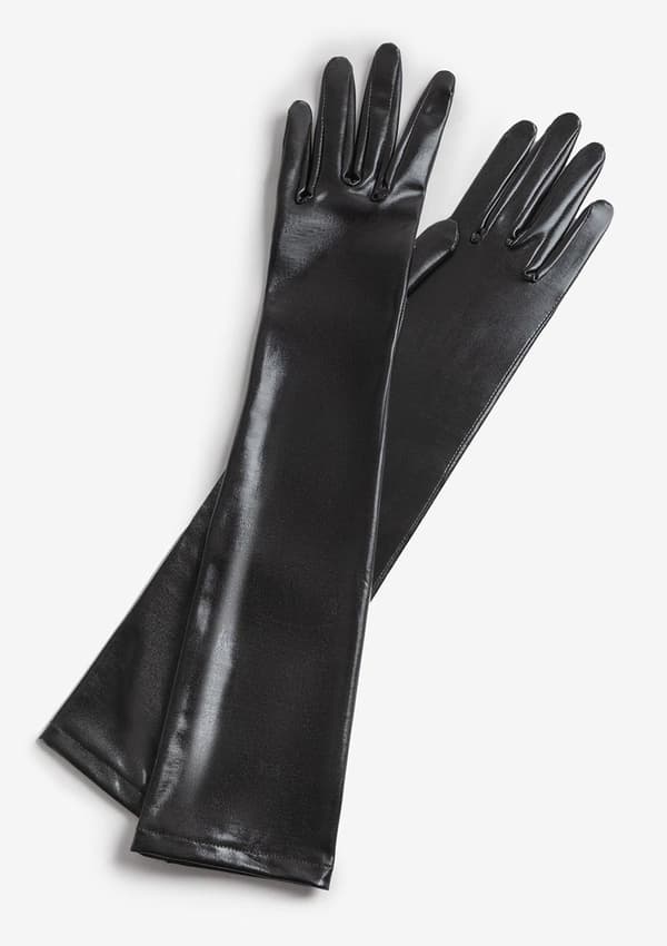 Glatte handsker med satin glans - Shine ONE SIZE SORT