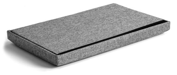 Foldbar stofpuf DIEGO grå størrelse XL