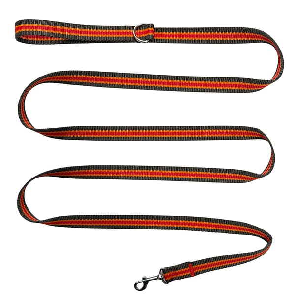 Klassisk hundesnor til gåture, solid, komfortabel, grafit, orange, rød, M - 150cm