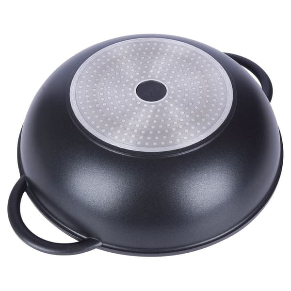 Granit wok pande med glaslåg GRANDE 32 cm