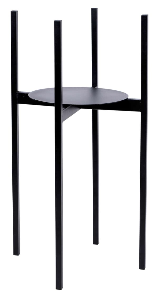 Loft-stil stående plantestativ Torre 70 cm sort