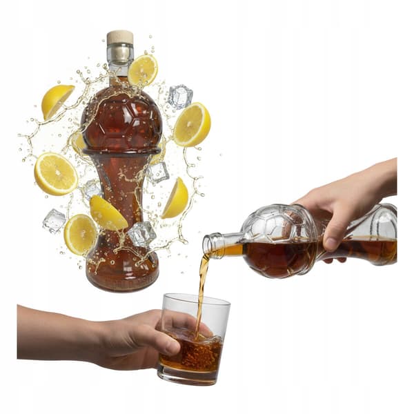 Flaske med legend ball 500ml glaskaraffel til gavelikør, sirup