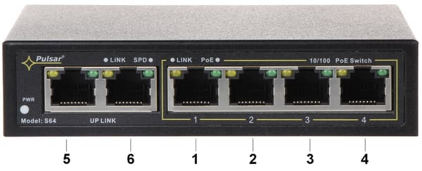 POE-SWITCH S-64 4-PORT PULSAR