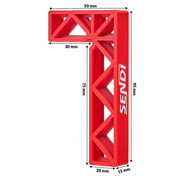 SENDI flisevinkel 75 x 30 mm til fliser