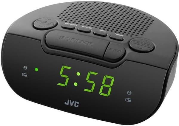 JVC FM ALARMRADIO SORT FUNKTIONEL ÆSTETISK ELEGANT