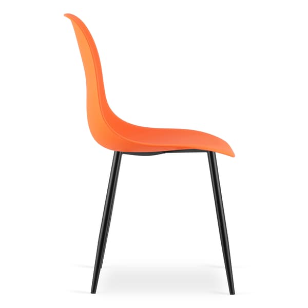 WAT stol orange/svarta ben x 3