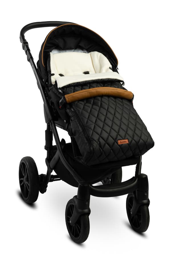 QUILTAD FLEECE SOVSÄCK SVART