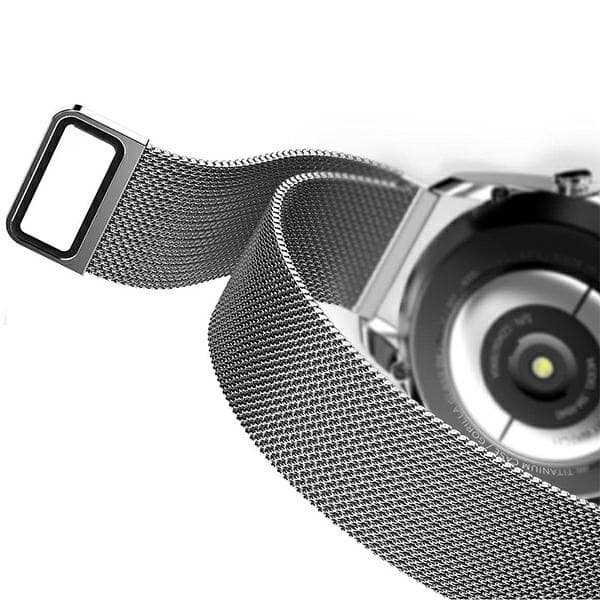 Mercury pasek Mesh Apple Watch 42/44/45 mm sort/sølv