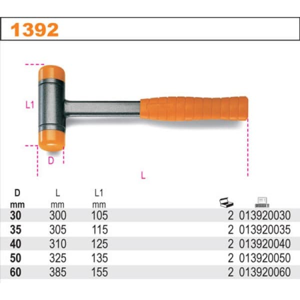 GENBOLTFRI HAMMER 35MM - BE 1392/35