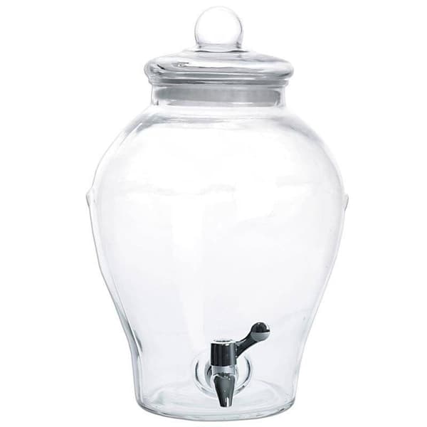 Drikkebeholder i glas med hane 6,5 l