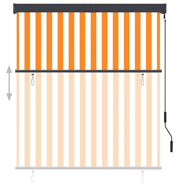 vidaXL Rullgardin, 140x250 cm, vit och orange