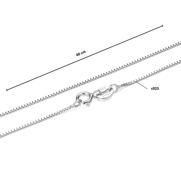 Silverkubhalsband 40 cm för berlockhängen 925 silver