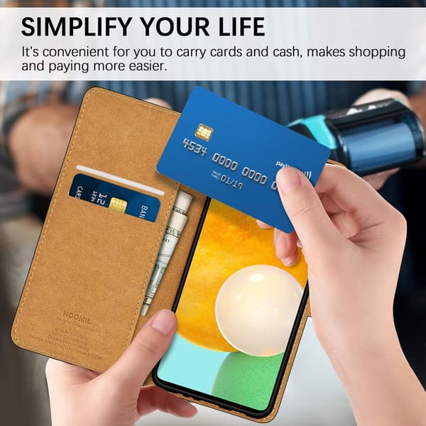 COVER TIL SAMSUNG GALAXY A52 5G/4G SORT LUKKET MED KLAP