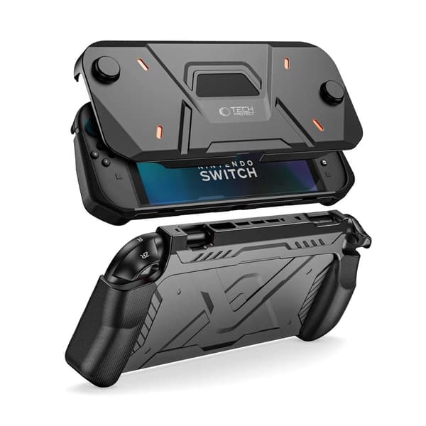 Tech-Protect Carbonox-etui til Nintendo Switch 2 - Sort