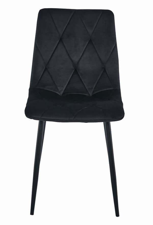LIBRA stol - svart sammet / svarta ben x 1