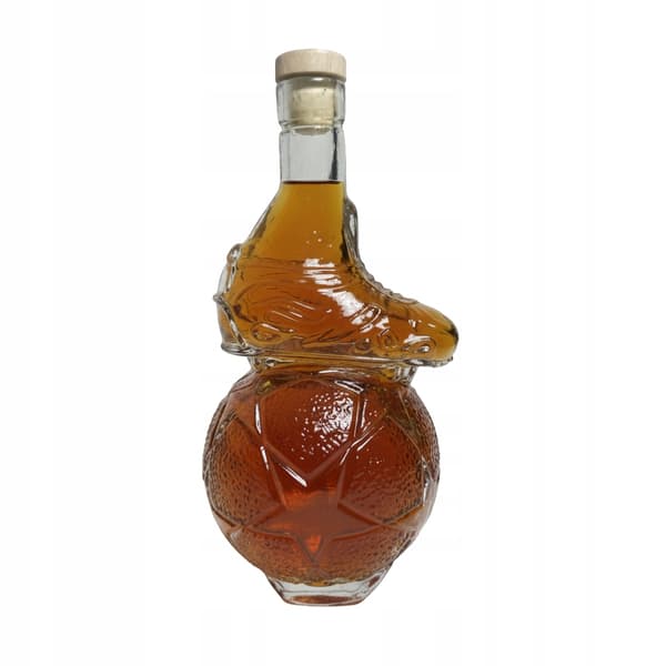 Striker Glasflaska 500ml Karaffkula med Sko för Likörer Presentjuice