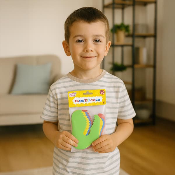 DIY dinosaurieutklippningskonstkit för barn