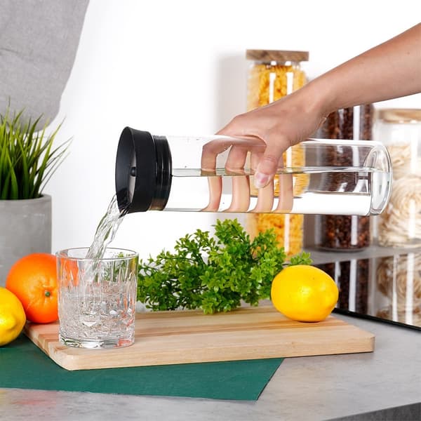 Glas karaffel med låg 1 l