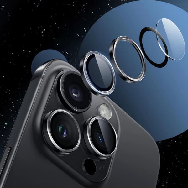 Tech-Protect Camring Fit+ Kameracover til iPhone 14 Pro / Max / 15 Pro / Max / 16 Pro / Max / 17 Pro / Max - Sort