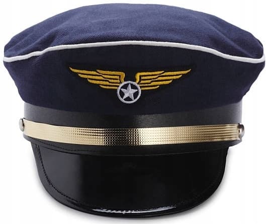 PILOT Hat Pilot Hat Flykaptajn Lufthavn Karneval Kostume