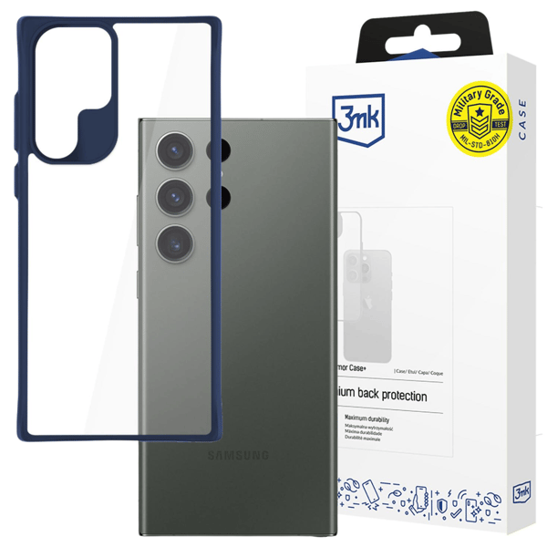 Samsung Galaxy S24 Ultra - 3mk Satin Armor Cover+ Blå
