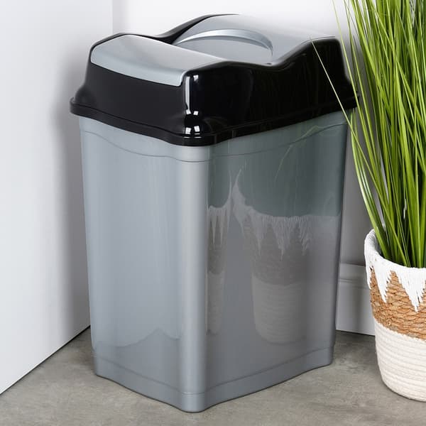 Grå plast skraldespand 28 liter